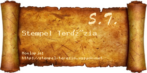 Stempel Terézia névjegykártya